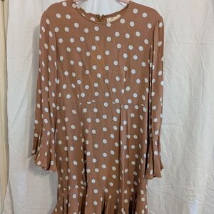 Polka Dot Brown Dress